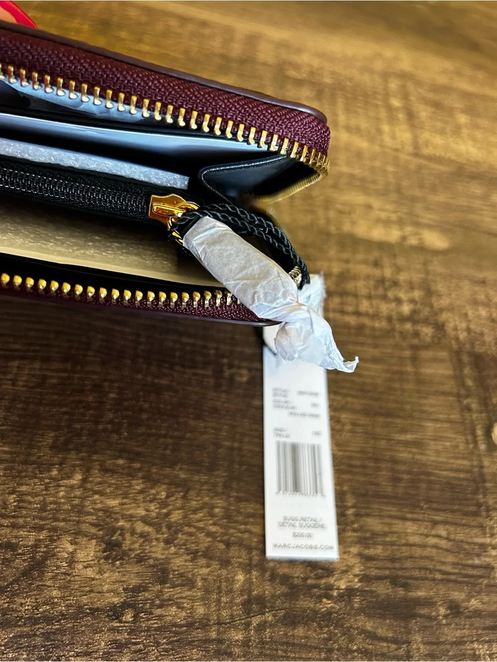 Marc Jacobs “Mulled Wine” BRAND NEW Plum-Colored Pebbled Leather Wallet